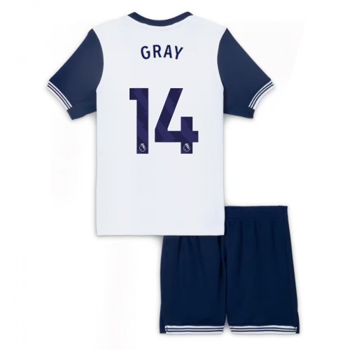 Fotballdrakt Barn Tottenham Hotspur Archie Gray #14 Hjemmedraktsett 2024-25 Kortermet (+ Korte bukser)